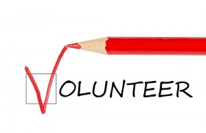 Volunteer message and red pencil